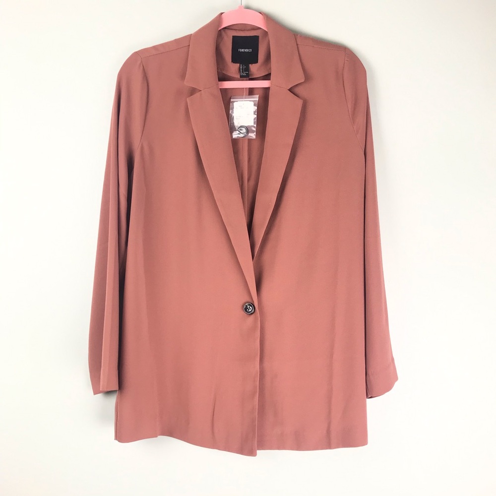 Forever 21 Blush Pink Single Button Blazer